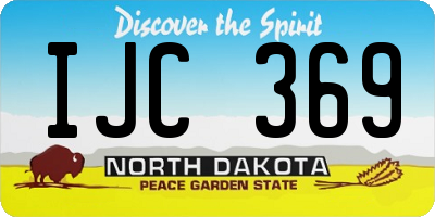 ND license plate IJC369
