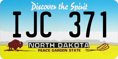ND license plate IJC371