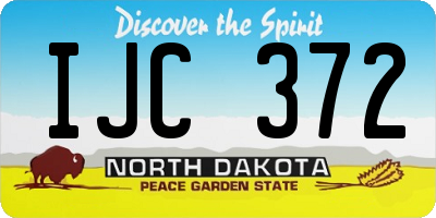 ND license plate IJC372