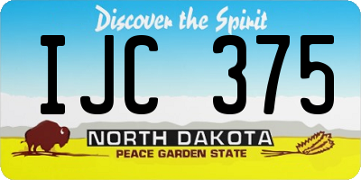ND license plate IJC375