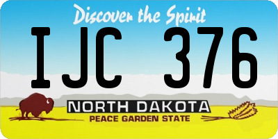 ND license plate IJC376