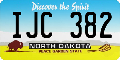 ND license plate IJC382