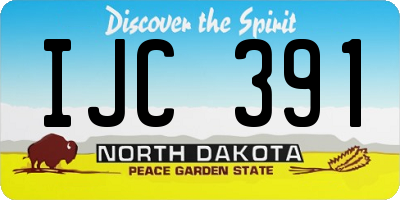 ND license plate IJC391