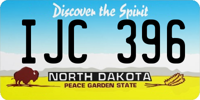 ND license plate IJC396