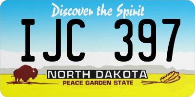 ND license plate IJC397