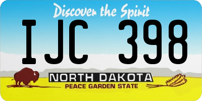 ND license plate IJC398