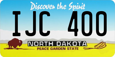 ND license plate IJC400