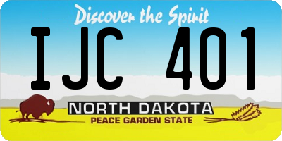 ND license plate IJC401
