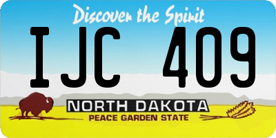 ND license plate IJC409