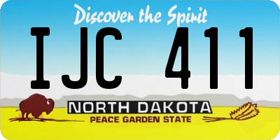 ND license plate IJC411