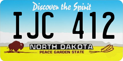 ND license plate IJC412