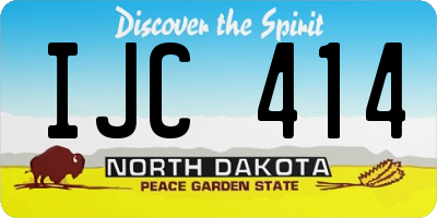 ND license plate IJC414