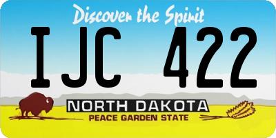 ND license plate IJC422