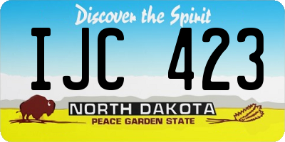 ND license plate IJC423