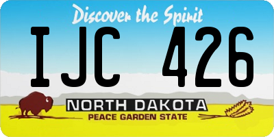 ND license plate IJC426