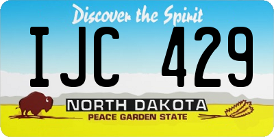 ND license plate IJC429