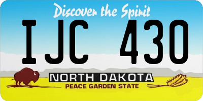 ND license plate IJC430