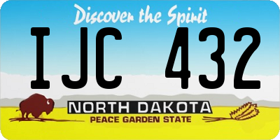 ND license plate IJC432