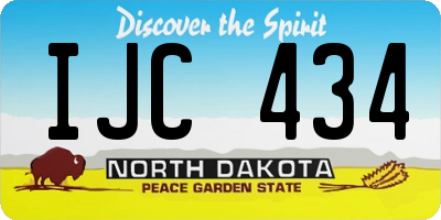 ND license plate IJC434