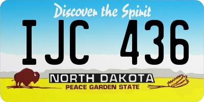 ND license plate IJC436