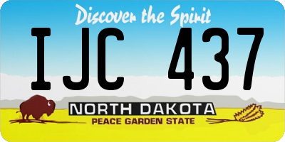 ND license plate IJC437