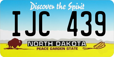 ND license plate IJC439