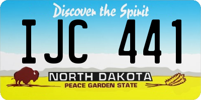 ND license plate IJC441