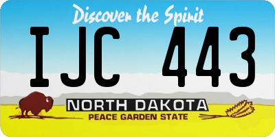 ND license plate IJC443