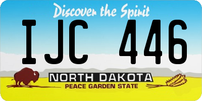 ND license plate IJC446
