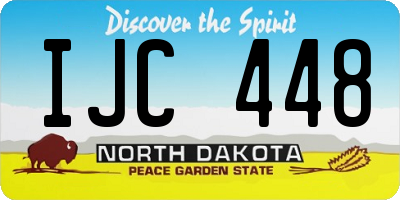 ND license plate IJC448