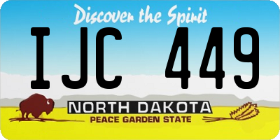 ND license plate IJC449