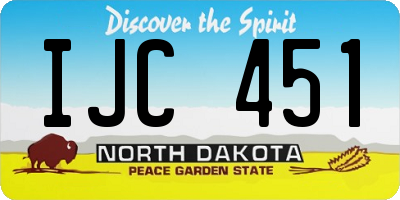 ND license plate IJC451