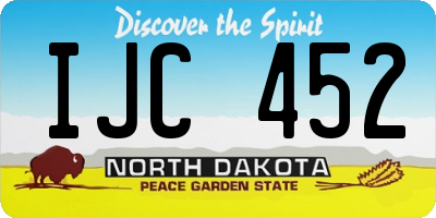 ND license plate IJC452