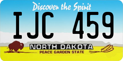 ND license plate IJC459