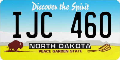 ND license plate IJC460