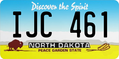 ND license plate IJC461