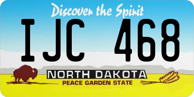 ND license plate IJC468