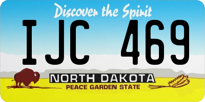 ND license plate IJC469