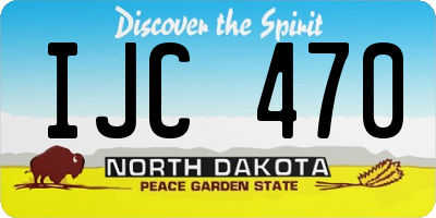 ND license plate IJC470