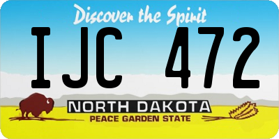 ND license plate IJC472