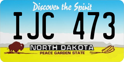 ND license plate IJC473