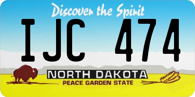 ND license plate IJC474