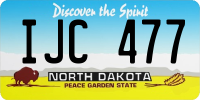 ND license plate IJC477