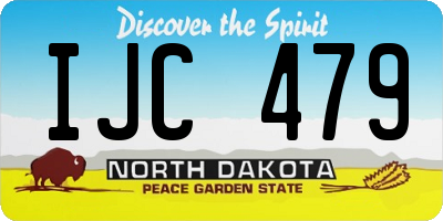 ND license plate IJC479