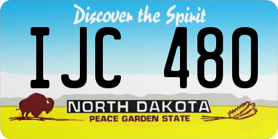 ND license plate IJC480