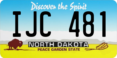 ND license plate IJC481