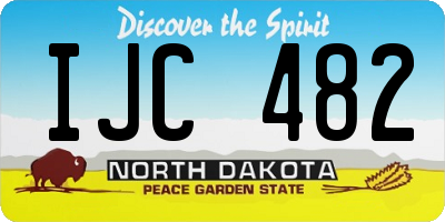 ND license plate IJC482