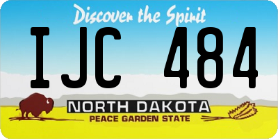 ND license plate IJC484