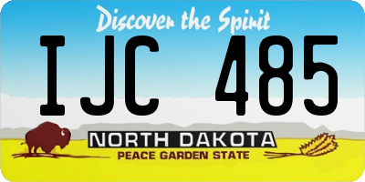 ND license plate IJC485