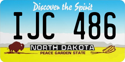 ND license plate IJC486